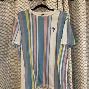 SHEIN Pastel Striped T-Shirt